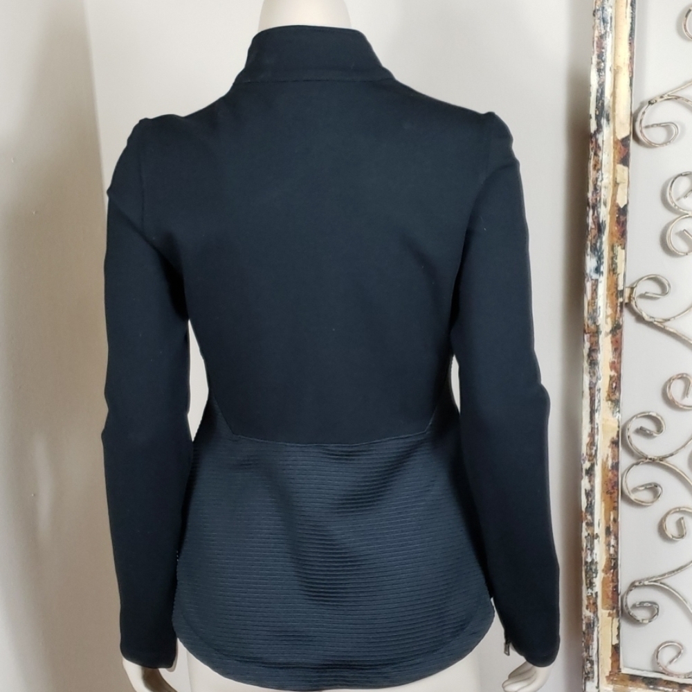 The Base Black Off Center Zip Jacket Sz M - Picture 2 of 8